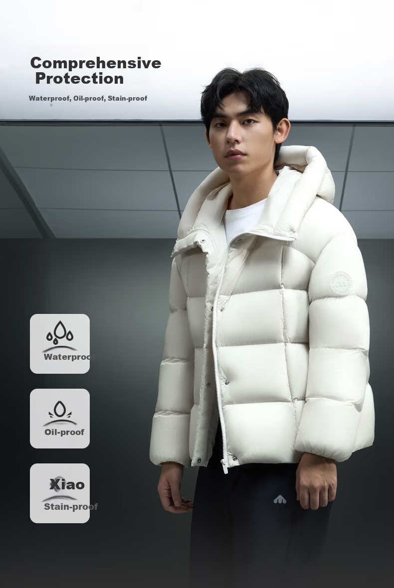 Meilicheng Warm Swan 90% Down Jacket, Short Puff Hooded Winter Coat, Women's down Outerwear, Size 156 3