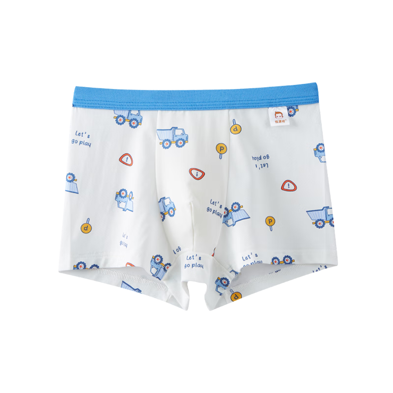 Hengyuanxiang Boys' Underwear, 7A Antibacterial Crotch Cotton Youth Boxer Briefs for Puberty Students, 4-Pack