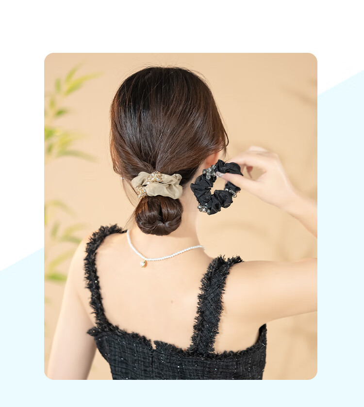 CHIMERA 2-Piece Hair Ties, Scrunchies, Hair Bands, Bun Holders, High-End Hair Accessories for Women, Mid-Autumn Festival Gift 1