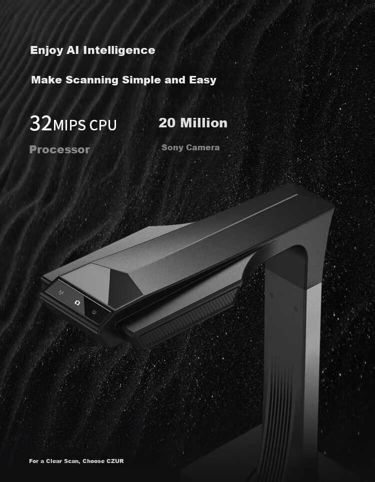 CZUR High-Speed Document Camera, 20 Million Pixel High-Definition Automatic Continuous Scanner, A3 Laser Surface Flattening without Disassembly, for Books, Office Documents, Contracts, And Bills, ET18U 2