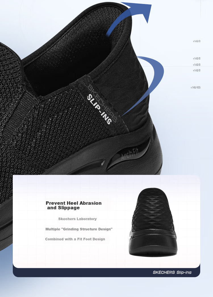 Skechers Slip-On Breathable Mesh Casual Shoes, Daily Walking Shoes, Slip-In Technology, Father's Day Gift 6
