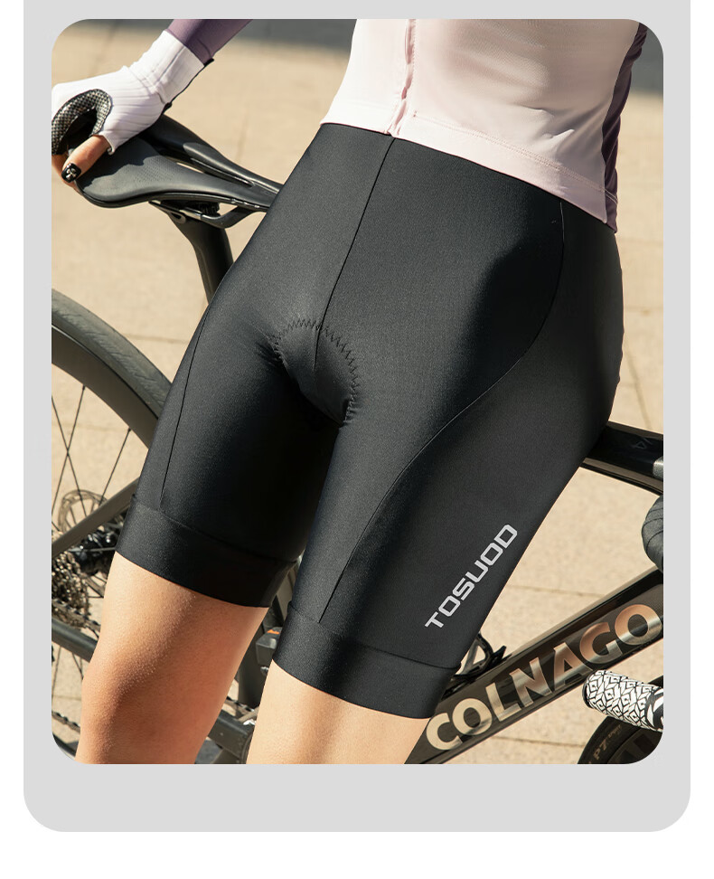 Captain Tas Summer Women's High-Waist Cycling Shorts with Thickened Sponge Pad Breathable Quick-Dry Mountain Road Bike Shorts 17