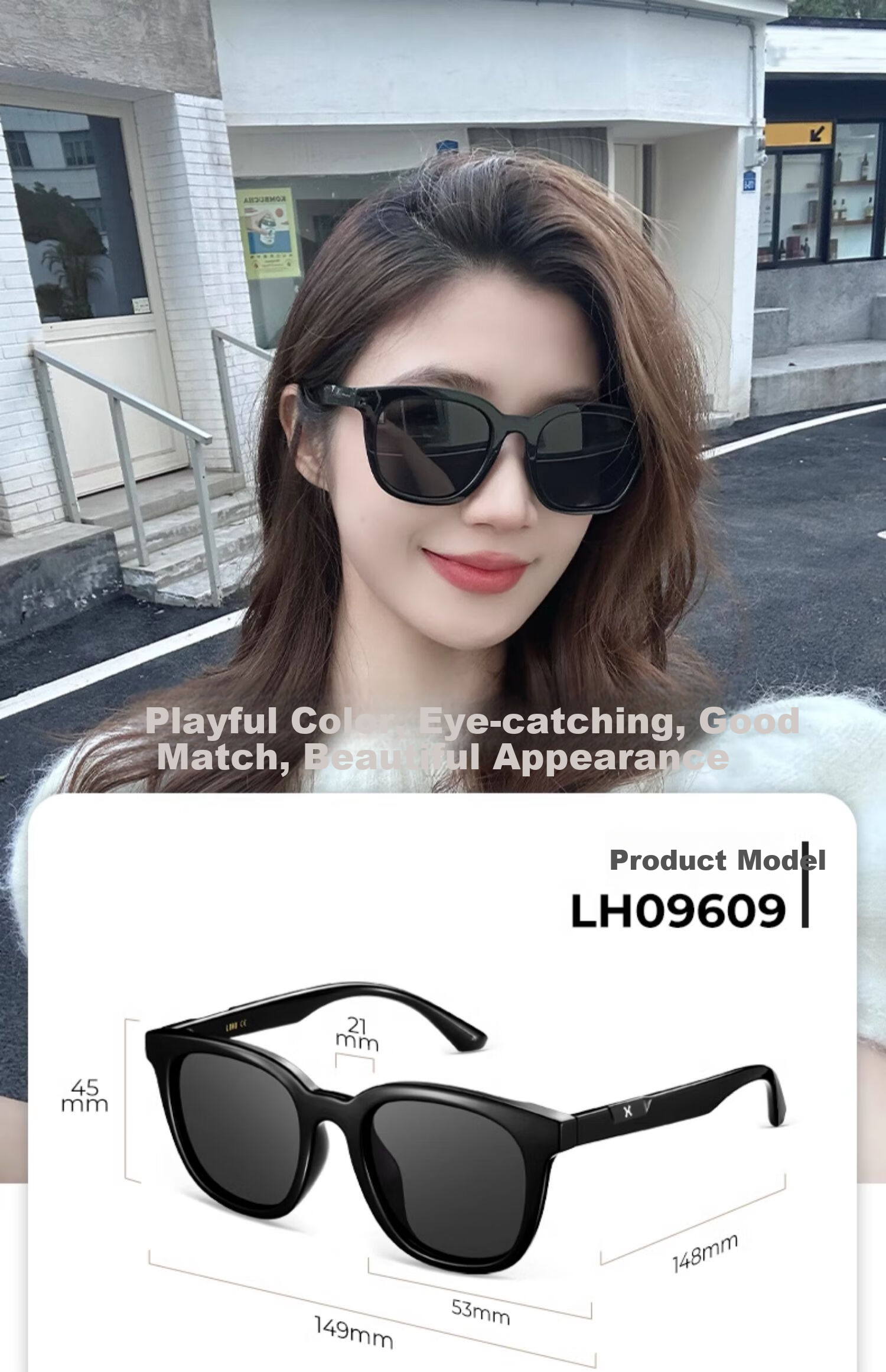 LOHO Polarized Sunglasses, High-End Slimming Effect, Women's Style, 2026 New Model, Sun Protection, UV Protection, Eye Care, GM Glasses 9