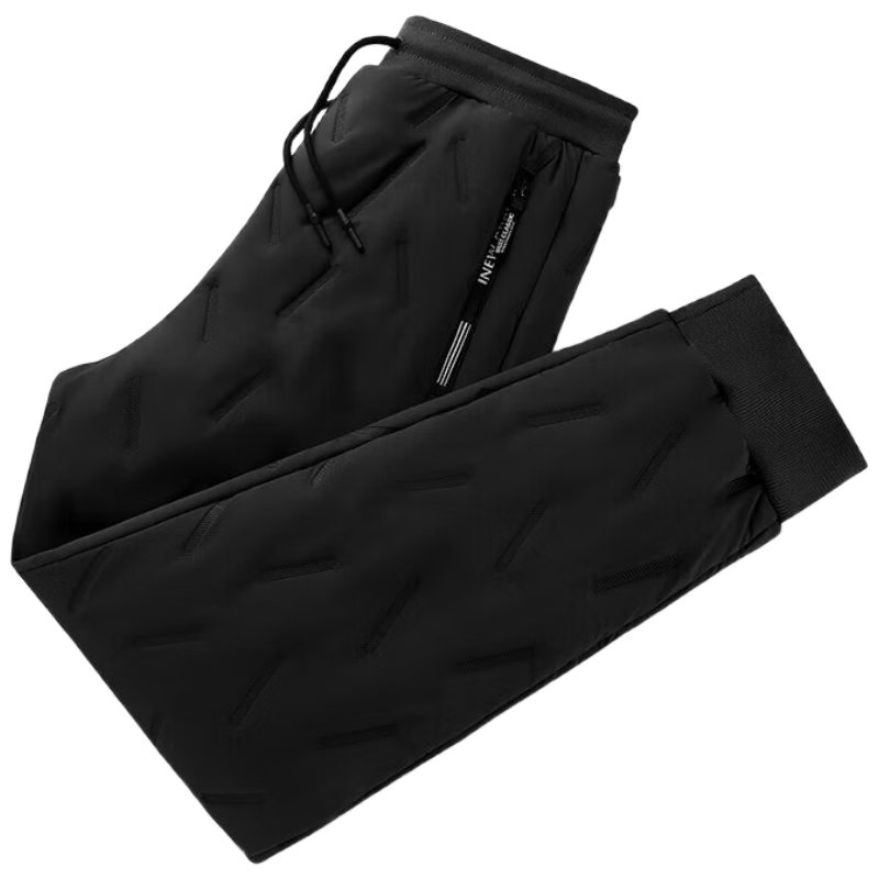 MiiOW Cotton Pants for Men, Winter Casual Plus Size, Fleece-Lined Thick Lambswool, Outdoor Workwear Sports Warm Trousers, Men's Pants