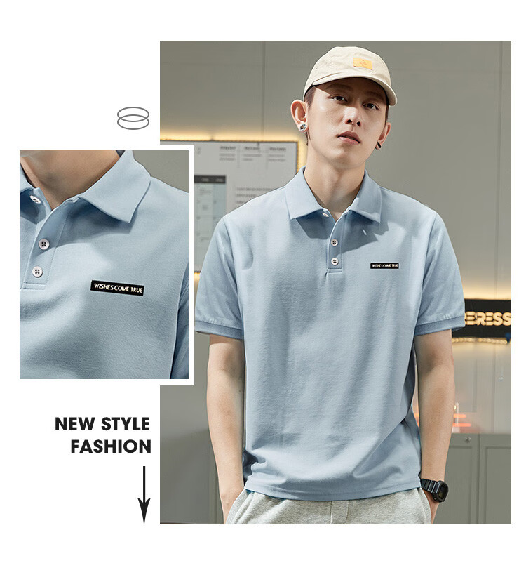 TonLion 2026 New Short Sleeve Polo Shirt Summer Men's Short Sleeve Collar Casual Versatile Top 6