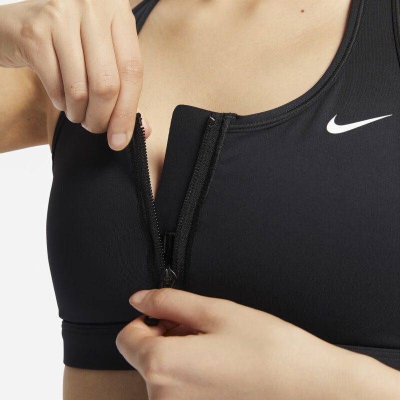 NIKE Women's Sports Bra AS W NK DF SWOOSH Sportswear FN2732-010, Black, Size M 7