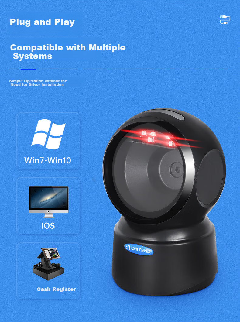 Chiteng Barcode Scanner for QR Codes And Barcodes, Restaurant Supermarket Convenience Store Retail Payment Device, Pharmaceutical Traceability Medical Insurance Payment Scanning Platform Scanner T27 Upgraded Versio 6