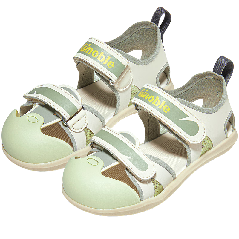 Ginoble Children's Sandals Summer 2025 Toddler Boys and Girls Walking Shoes Functional Shoes GW1750 Ivory White Size 18 Months-5 Years