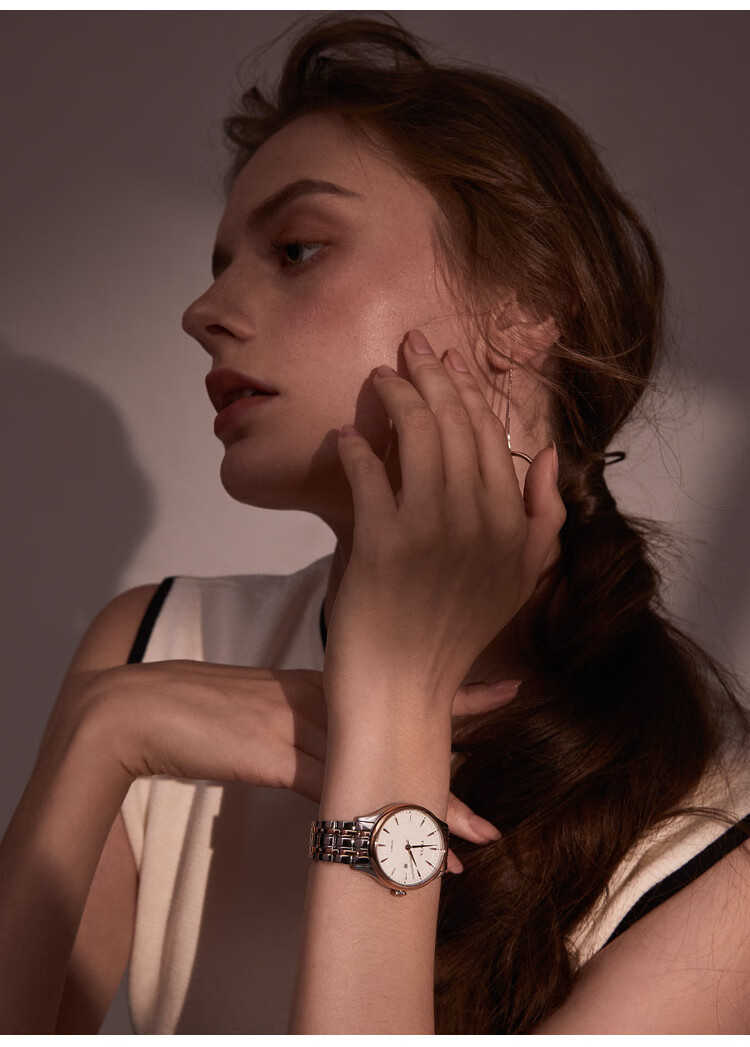 FIYTA Women's Watch, Classic Series Automatic Mechanical Calendar White Dial with Gold Steel Strap, Holiday Gift Box for Girlfriend 3