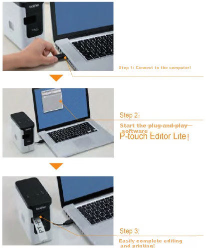Brother PT-P700 Computer Label Printer Fixed Asset Label Maker Office Label Printer for Documents, Files, Archives, Contracts Machine Room Switch Network Cable 2