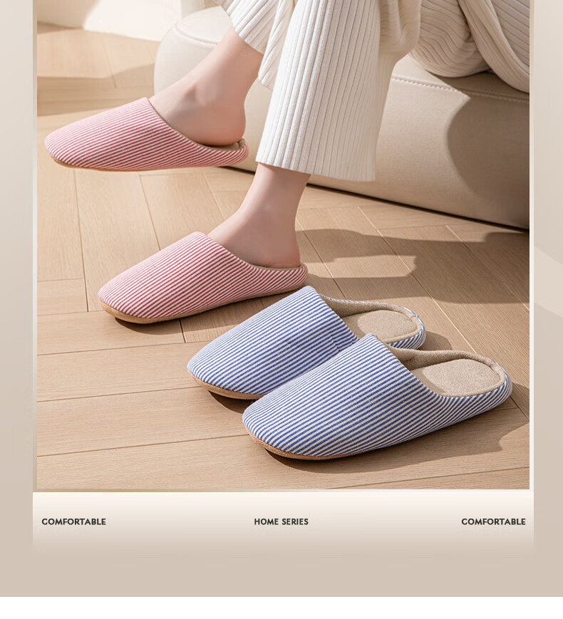 YUZHAOLIN Japanese Cotton And Linen Slippers for Men And Women, Spring And Autumn Indoor Home Wooden Floor All Seasons YC196 2