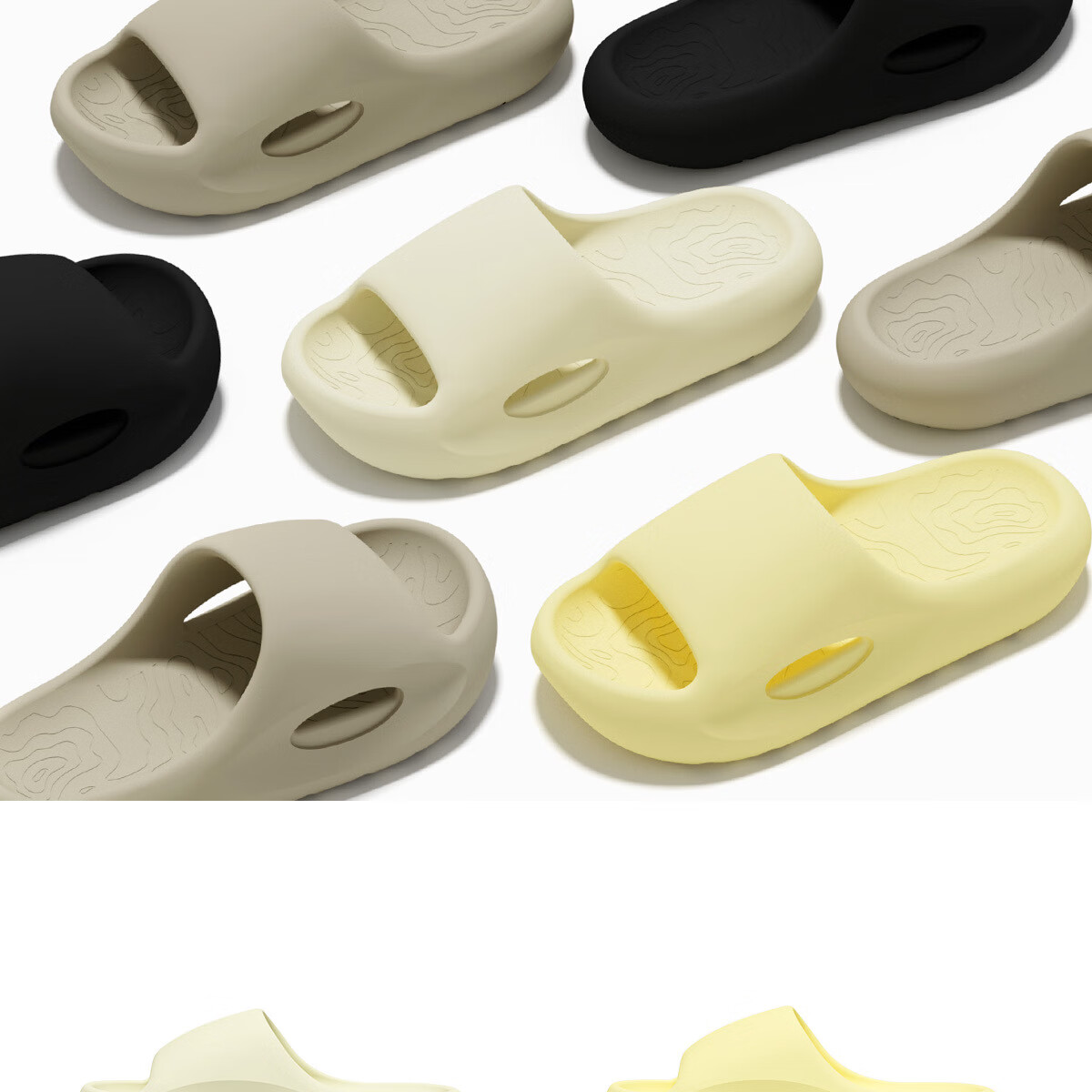 TZLDN Squishy Feeling Slippers for Men, Summer Indoor Home Thick-Soled Non-Slip Couple Sandals for Women, Outdoor Wear, Light Khaki, Size 36-37 6
