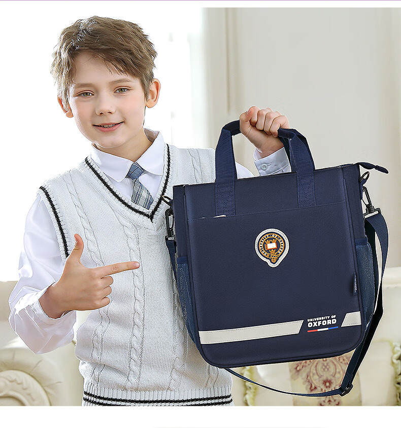 UNIVERSITY OF OXFORD Tutoring Bag for Primary School Students, Boys And Girls Handheld Bag, Hand-Held Bookbag, Children's Crossbody Bag, Tutoring Bag, Backpack 1194 Purple 28