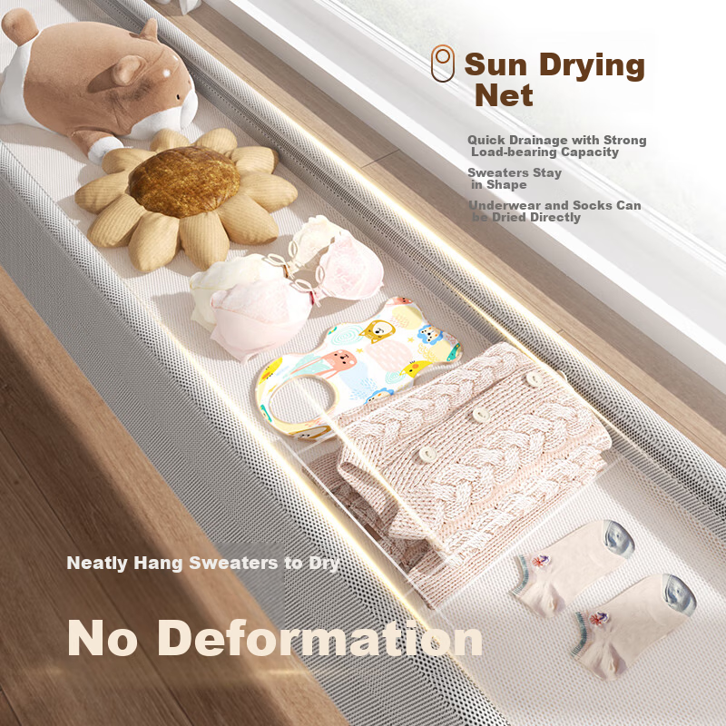 StableNah Floor Standing Clothes Drying Rack Balcony Aluminum Alloy Clothes Hanger WN-L3713GW