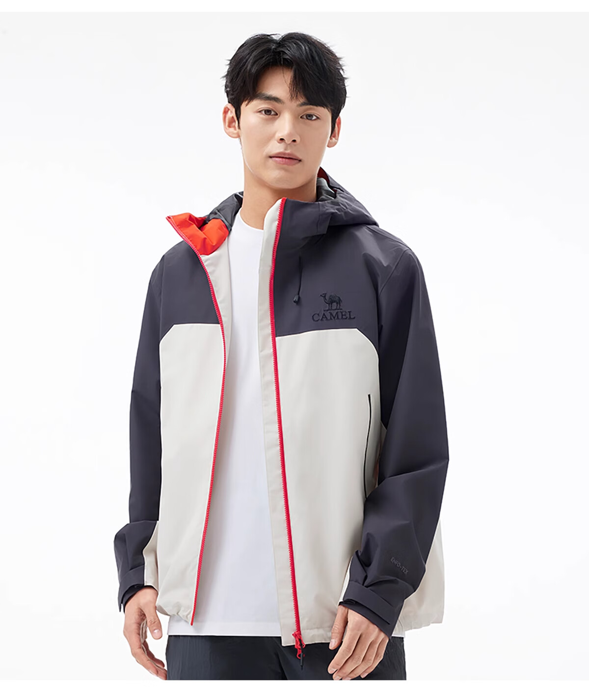 CAMEL Outdoor Hardshell Jacket for Men And Women, Unisex Style, Triple Protection Mountaineering Coat A34BA6B001 Ice Blue L 12