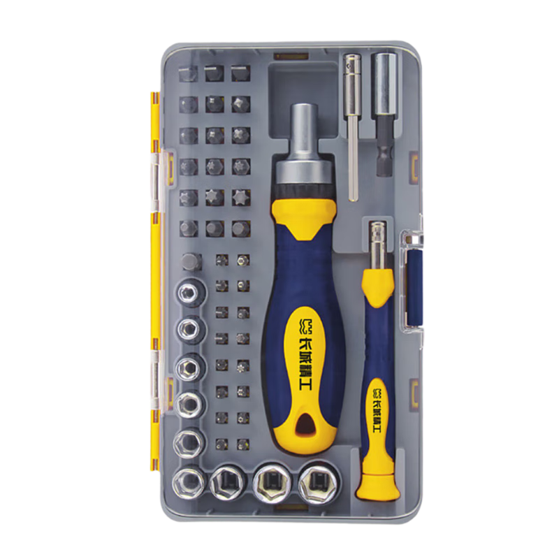 The Great Wall Ratchet Screwdriver Set, Multi-Functional Household Socket And Screwdriver Bits, Industrial Grade, 48-Piece Set, 288048