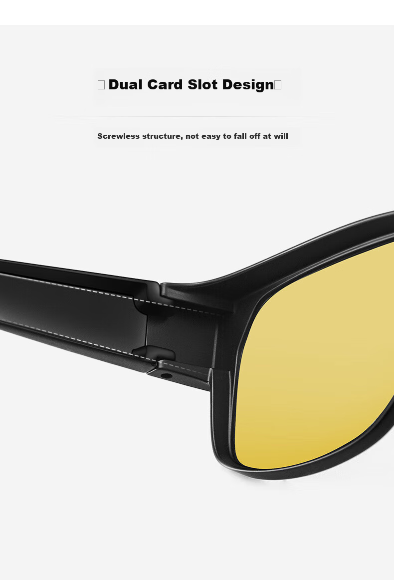 CAPONI Night Vision Glasses for Driving, Sunglasses for Nearsightedness, Unisex Day And Night Color-Changing Sunglasses, Anti-Glare for High Beam Light 6