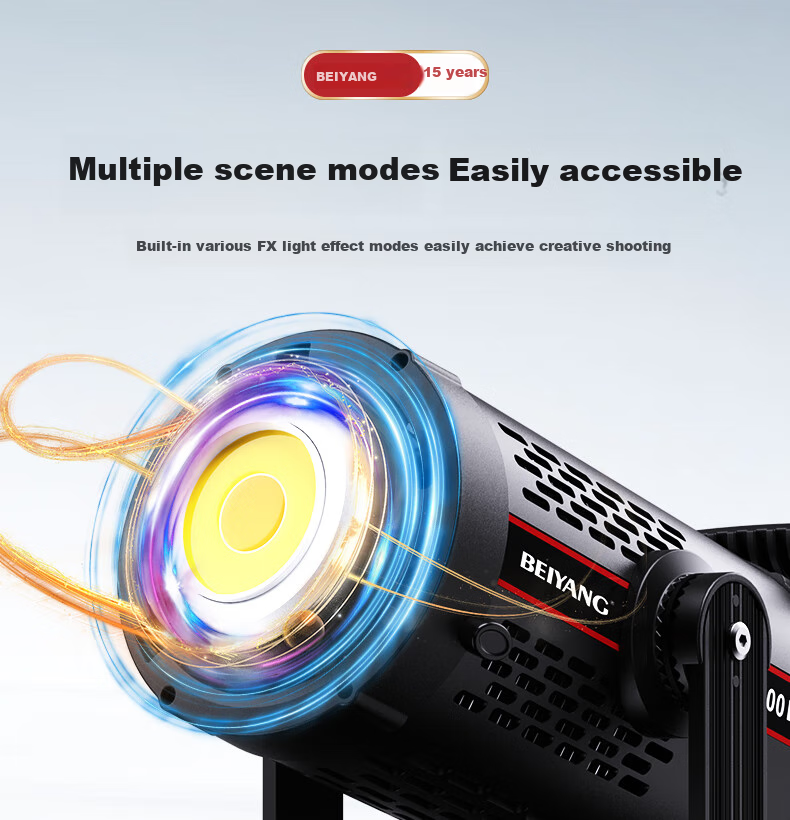 Beiyang SL300III Live Streaming Fill Light, Photography Camera Lighting, 300W Professional Live Streaming Beauty Light, Spherical Lamp, Deep Throw Light, Portrait Video Soft Light, Film And Television Shooting Light 31