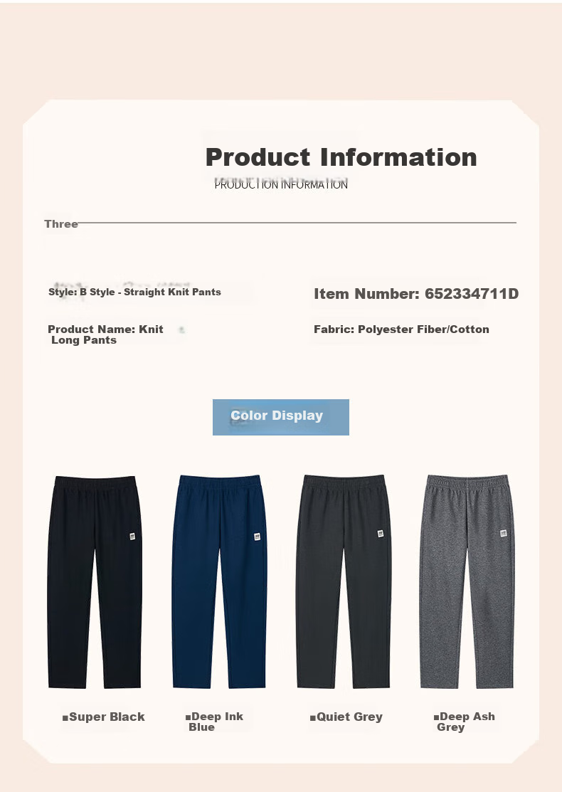 361° Men's Sports Pants, Spring Fleece-Lined Warm Casual Sweatpants, Straight-Leg Running Trousers for Men, 652344708D-4 35