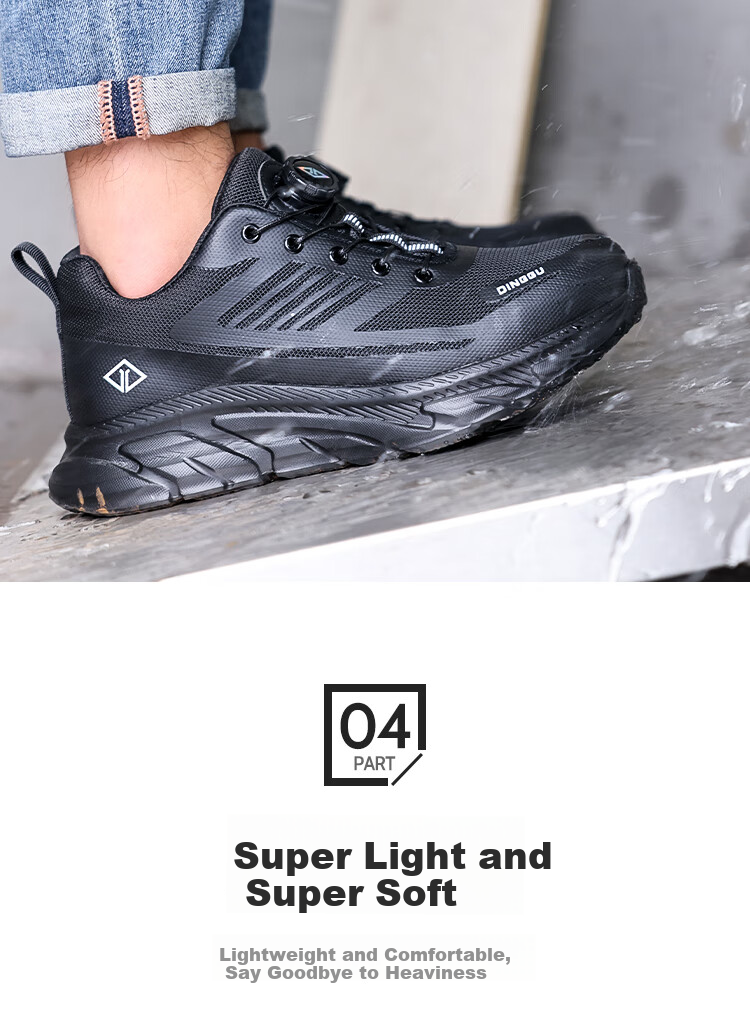 Dinggu Intelligent Buckle Safety Shoes, Lightweight And Comfortable Work Shoes, [Best-Selling All-Season Model] JD1322hei40 10