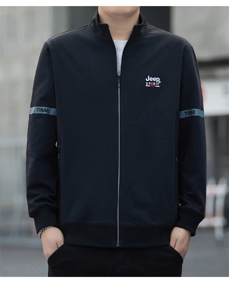 JEEP SPIRIT Men's Jacket for Autumn And Winter, Loose-Fitting Casual Trendy Sports Outerwear for Me 3