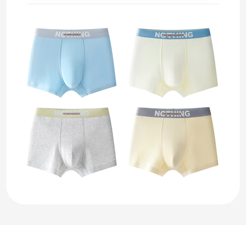 Yingbolun Boys' Cotton Boxer Shorts, Youth, 2-Pack, Style 10803, Grass Green + Medium Blue, Size 185 15