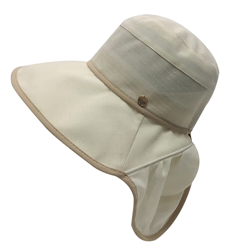 TUCANO Sun Protection Hat for Women, Detachable Visor Hat with Neck Guard, Outdoor Face-Covering UV-Resistant Hat for Summer Tea Picking