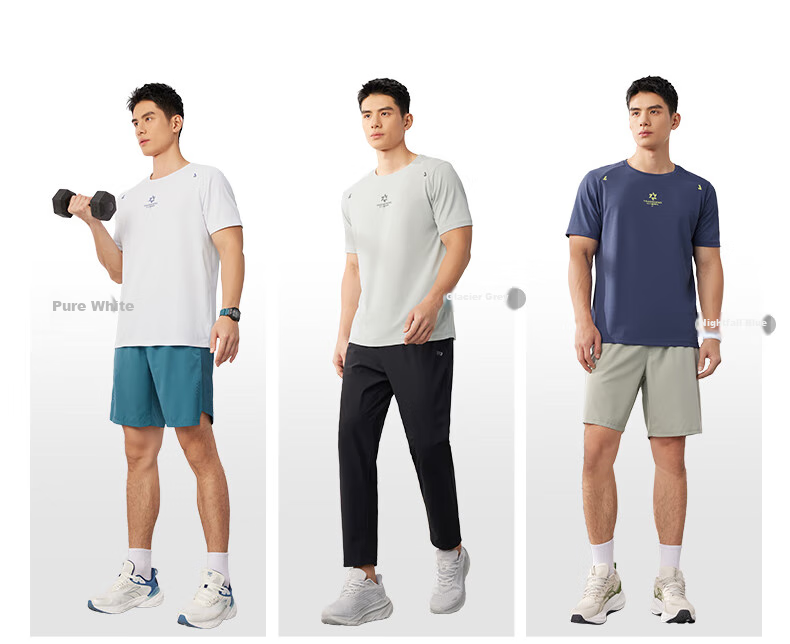 361° Men's Short-Sleeve T-Shirt, Summer Quick-Dry Sportswear, Casual Running Fitness Loose Top, Half Sleeve, 652524130-1 3