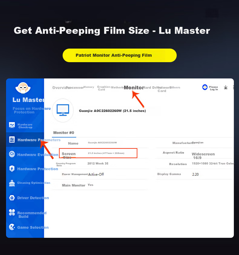Aigo Computer Privacy Screen Protector, Monitor Privacy Film, Laptop And Desktop Anti-Peeping Film, Privacy Protection Screen, 23.8 Inches (16:9) 13
