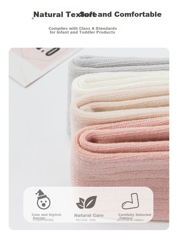Aibaoshi Baby Socks, Spring And Autumn, Over-Knee Long Socks for Infants, Newborn High Tube Socks, Loose-Top Socks, 3 Pairs, Size S, S223 4