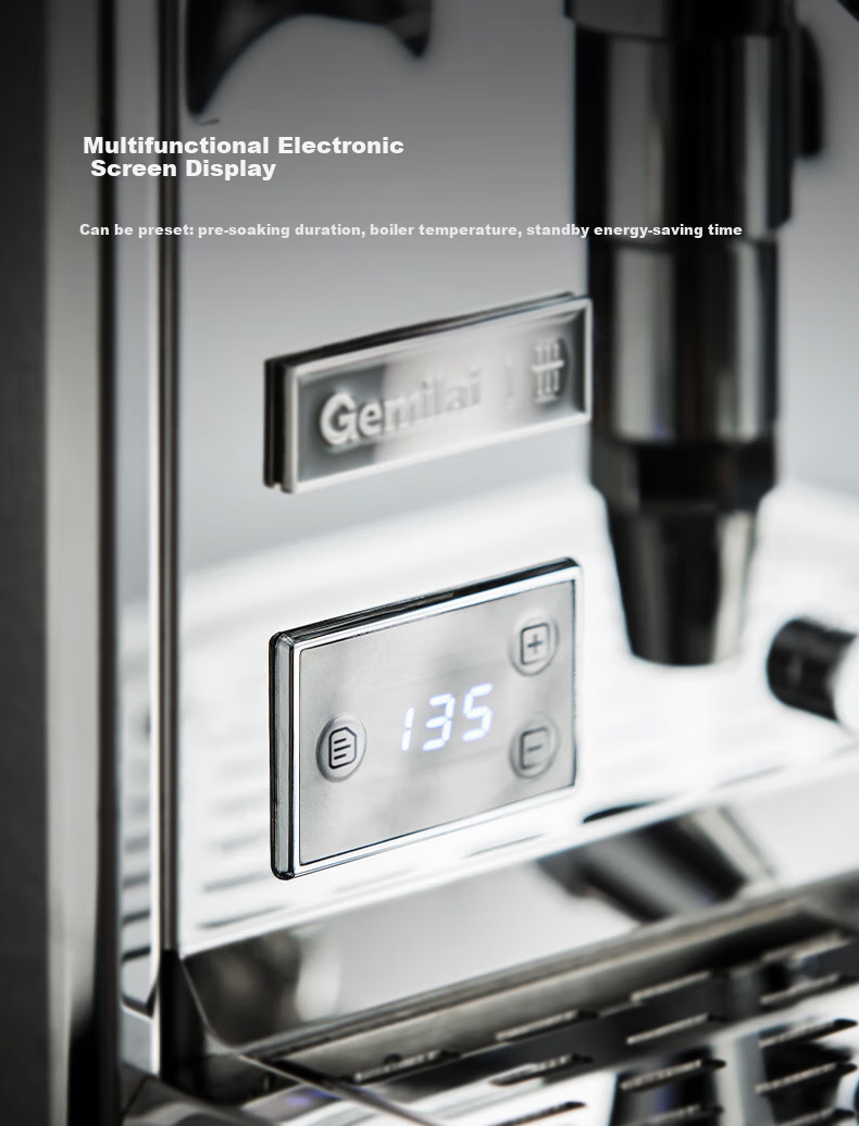 GEMILAI White Whale G3035 Coffee Machine, Home Semi-Automatic Coffee Maker, American And Italian Espresso, E61, 2L Dual Boiler 12