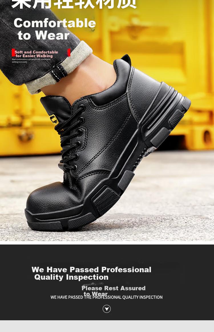 JUNBU Safety Shoes for Men, Summer Breathable Steel Toe Cap, Anti-Smashing And Puncture-Resistant, Lightweight Construction Site Work Boots 1020D Size 45 8