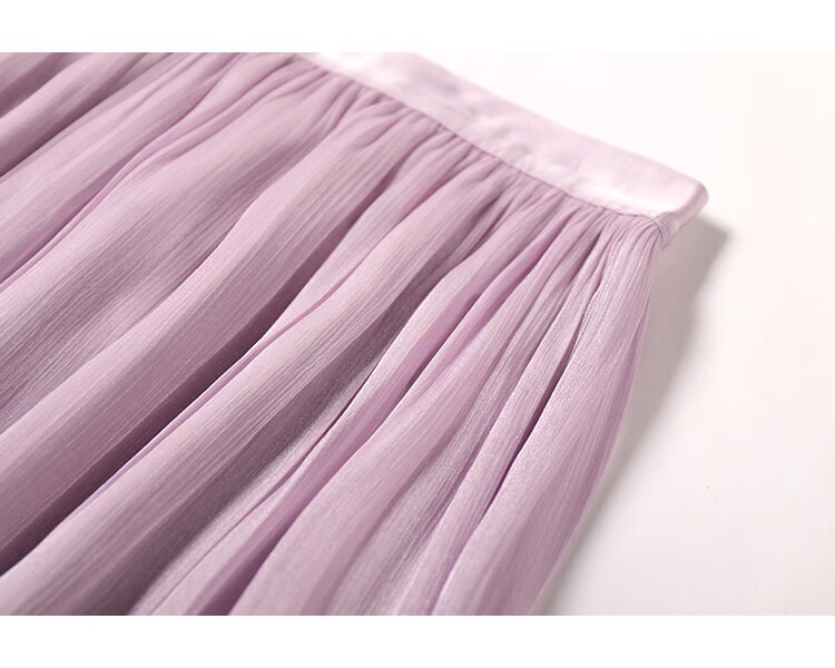Dme [Flowing Light Pleated Skirt] Spring Style, Internet Celebrity-Inspired Elastic Waist Flowing Pleated Umbrella Skirt for Wome 10