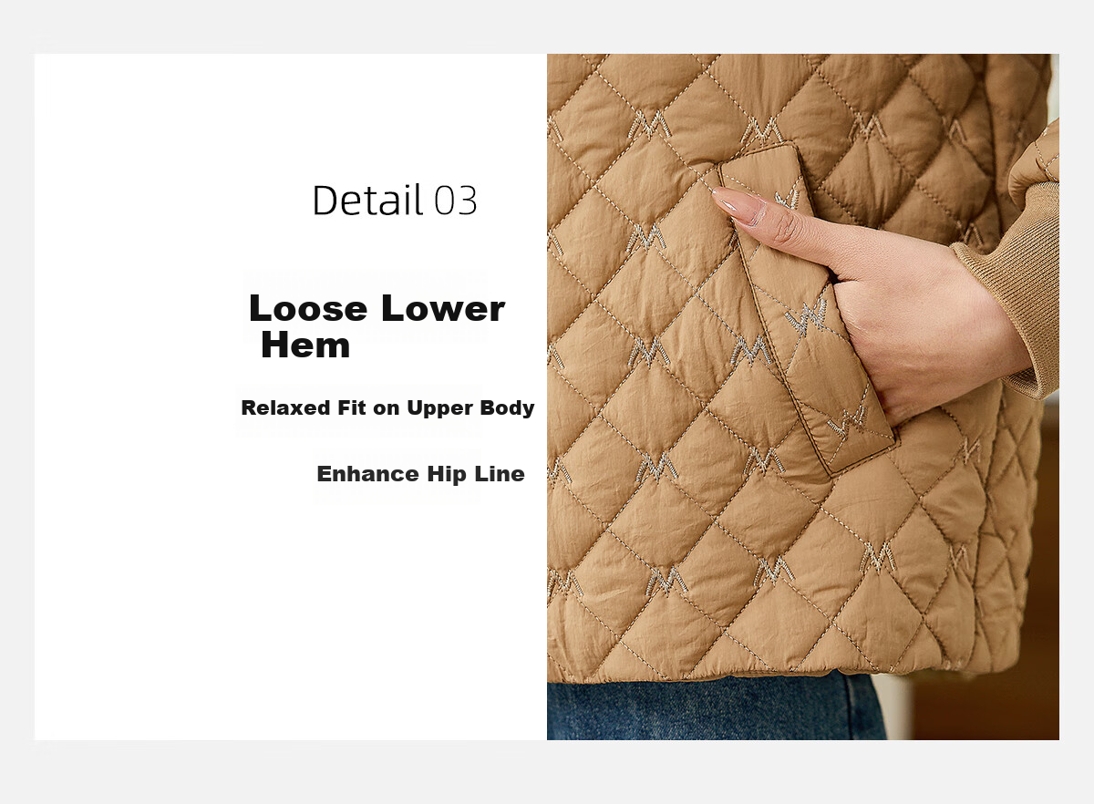 PinCai Women's Cotton Jacket Fashion Woven Design Lapel Thickened Lightweight Winter Coat P144M1003 9