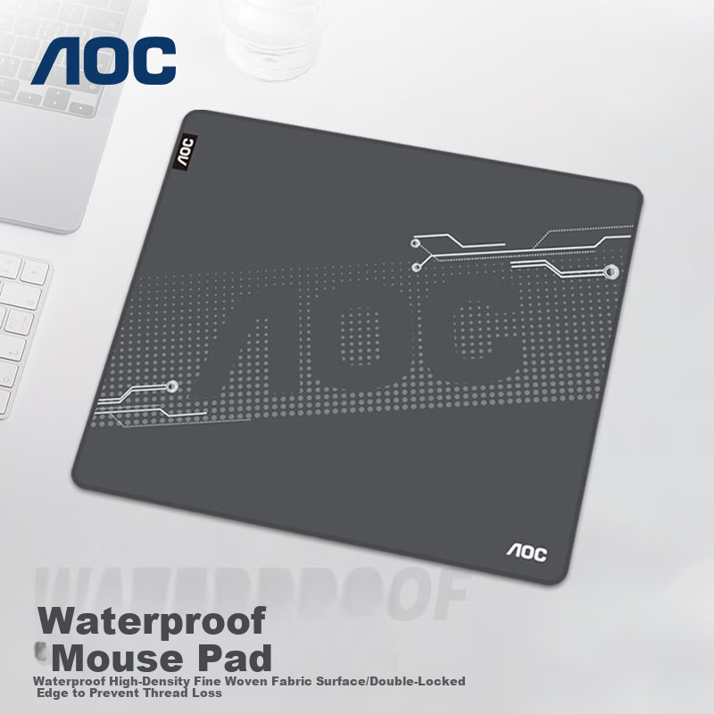AOC Waterproof Nylon Mouse Pad, 460*400*4mm, High-Density Nylon Fabric Surface, Stitched Edge, Anti-Slip, M15593 Source Point, E-Sports, Smooth, Gaming