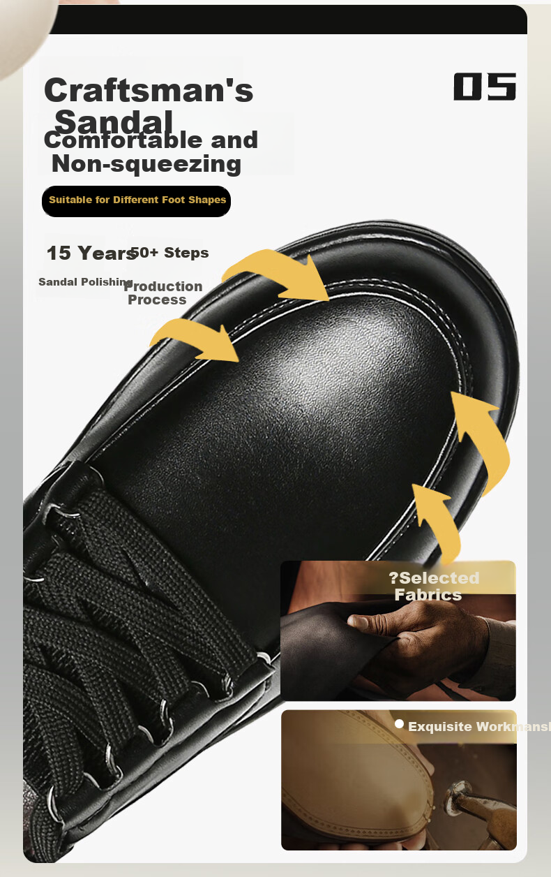 Chuwang Chef's Special Shoes, Casual Leather Shoes, Non-Slip, Oil-Resistant, Water-Repellent, Comfortable Work Shoes, Durable, 6805 Thick-Soled Model, Size 37 8