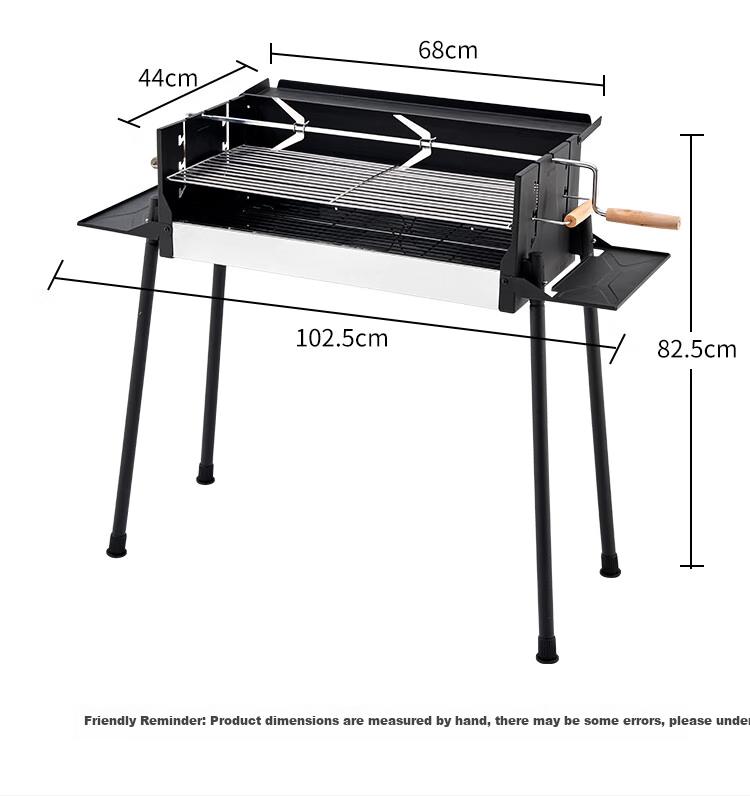 Suncojia Barbecue Grill, Portable Foldable Charcoal Grill for Lamb Legs And Chicken, Charcoal Barbecue Stove 10