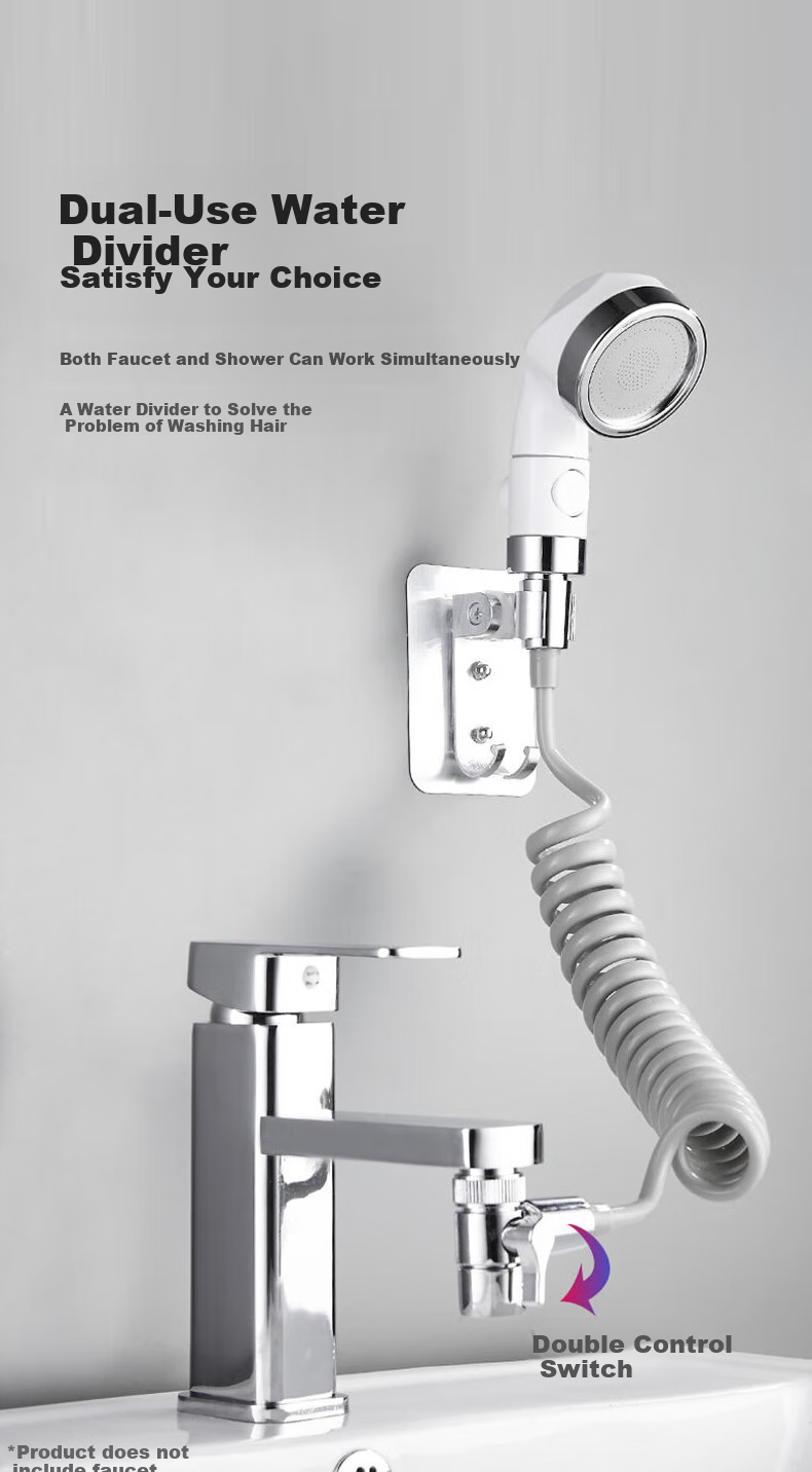 HSPA Shower Head Set, Bathroom Handheld High-Pressure Shower Head, Home Use Bathing Handheld Sprayer with Five Adjustable Settings, Model 5049 3