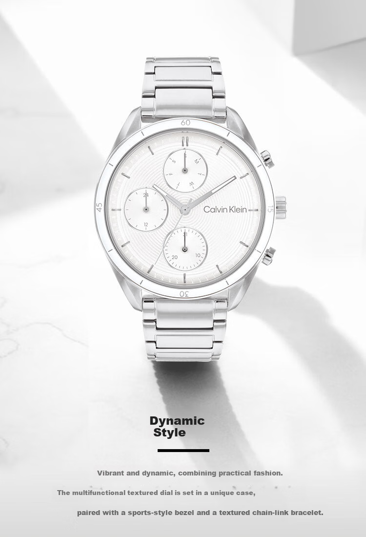 Calvin Klein CK Dynamic Steel Strap Quartz Sports Watch for Women, Goddess Day And New Year Gift 25200171 1