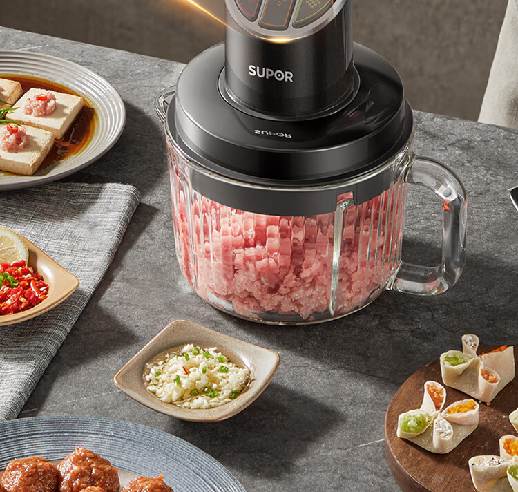 SUPOR Electric Meat Grinder Household Multifunctional Food Processor with Titanium Blades 2.2L Large Capacity Chopper Mincer Mixer JR72S-B220 4