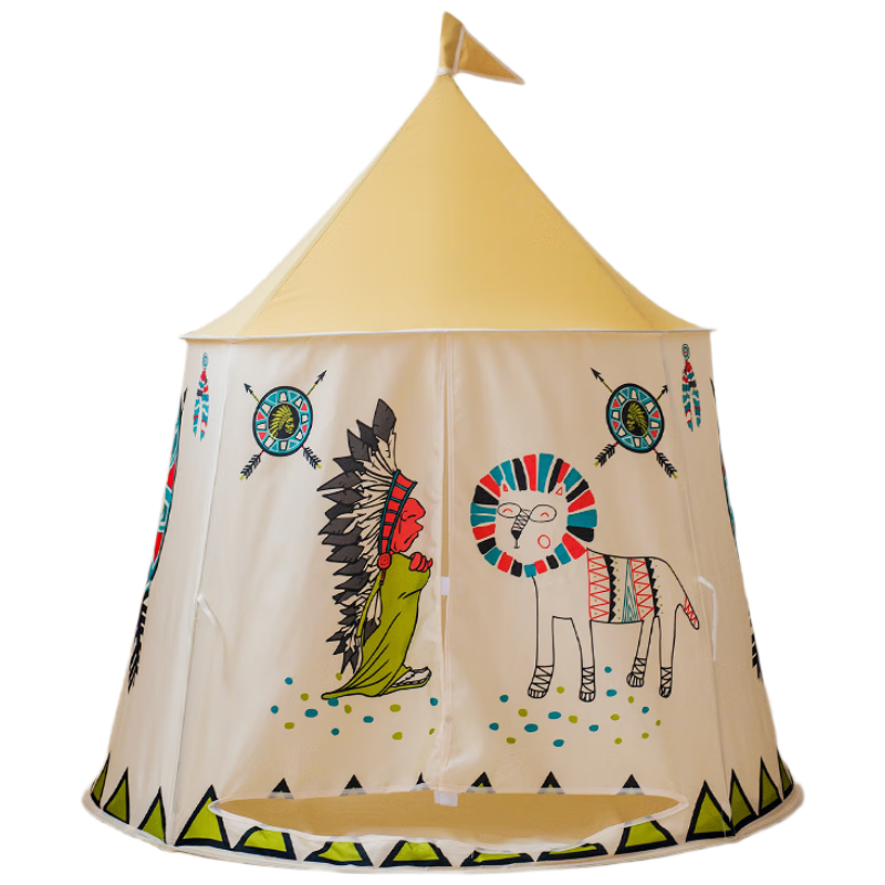 Little Dove Kids Indoor Play Tent/Tepee Toy Gift Indian Lion (Includes Cotton Mat + 1 Pillow)