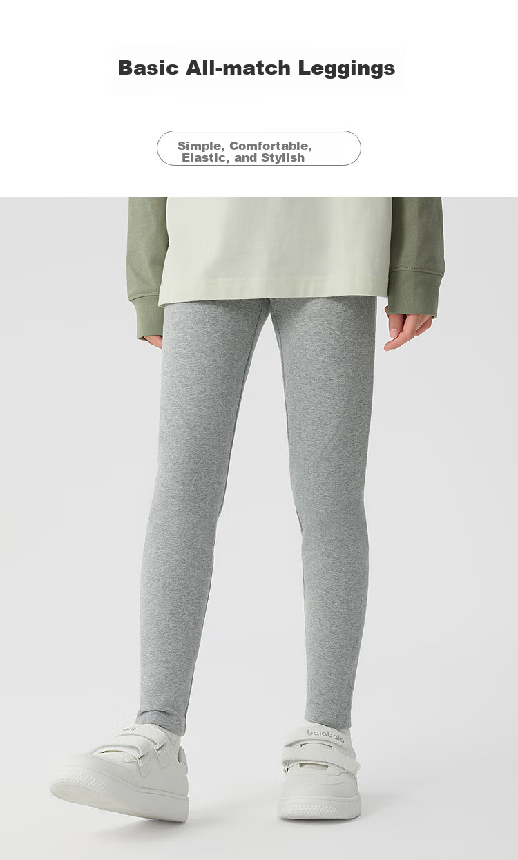 BALABALA Girls' Long Pants, Spring Children's Leggings, Versatile Printed Trousers, Thin Style, Trendy, 209125123003 5