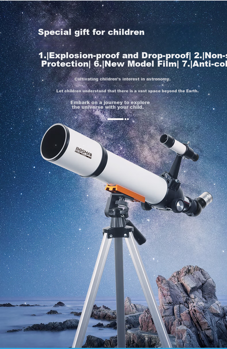 BOSMA Tiangong 80500 High-Power HD Dual-Use Astronomical Telescope for Lunar Surface and Crater Observation 1