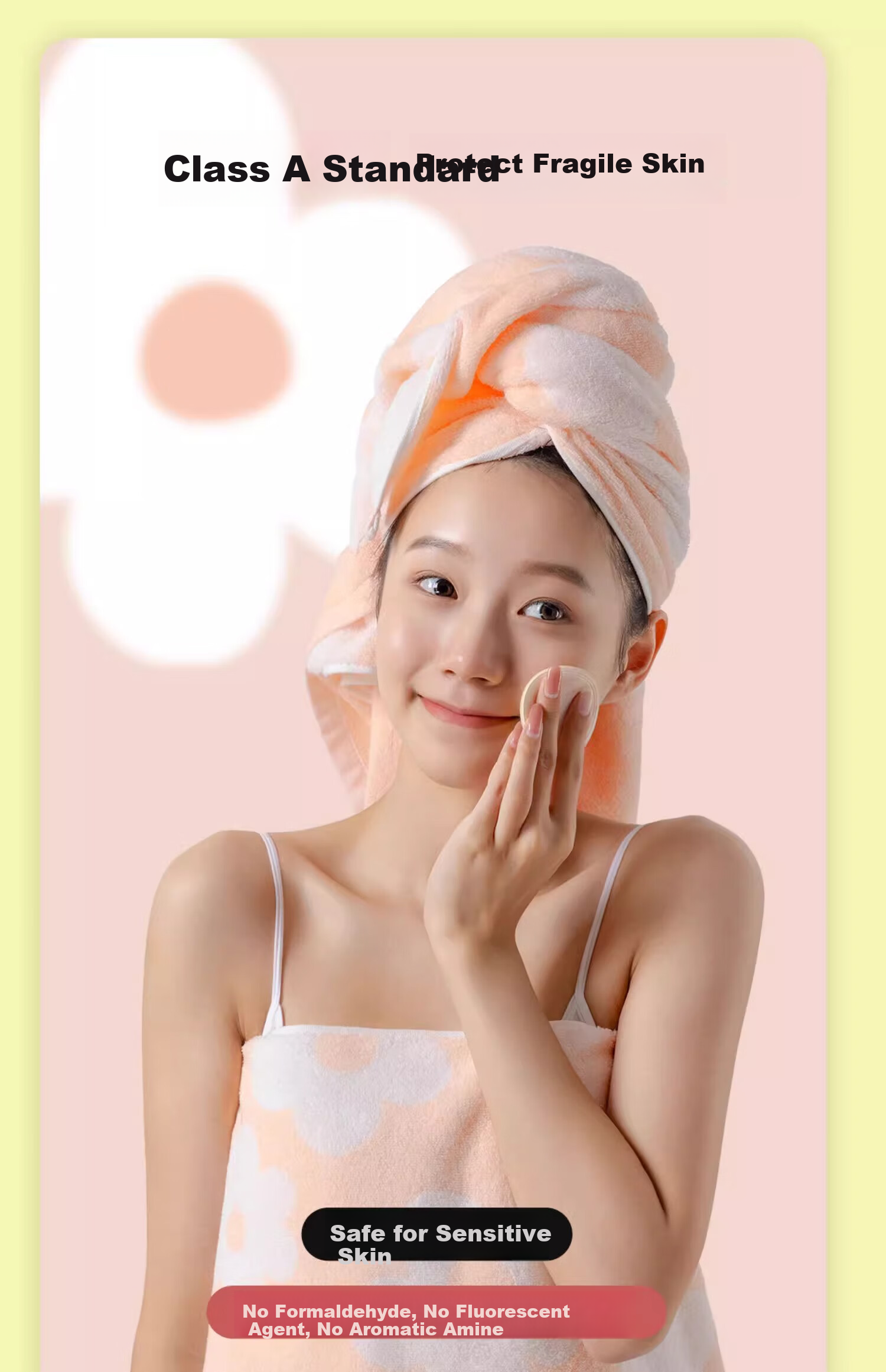 Grace Floral Cotton Towel, Pure Cotton Face Cloth, Absorbent All-Cotton Household Adult Face Towel for Men And Women, Sports Towel, Green + Yellow 14