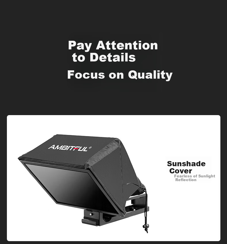 AMBITFUL T14Pro Large Screen Teleprompter Host Phone Tablet DSLR Mirrorless Camera Portable Teleprompter Video Recording Prompt Subtitle Live Streaming Interview Gaffe-Fixing Device 23