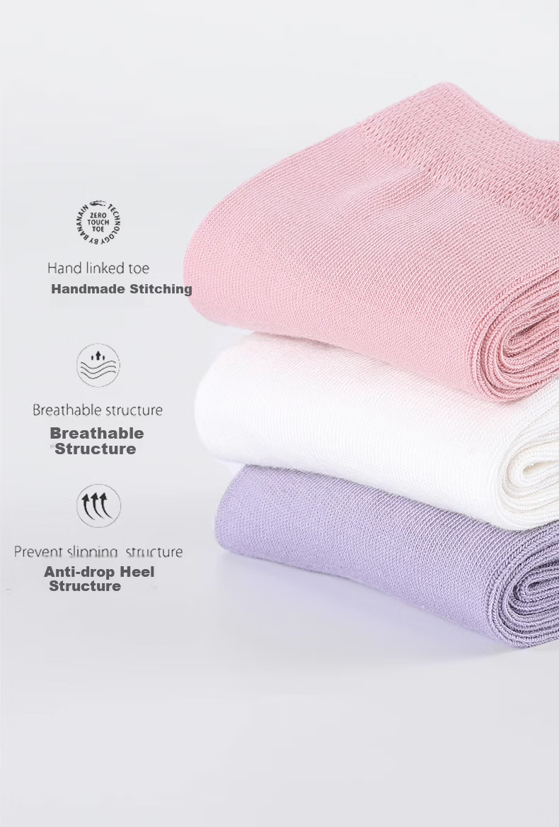 Hzasz Children's Socks Spring And Autumn Pure Cotton Seamless Girls' Kids' Baby Sweat-Absorbing Odor-Resistant Sports Mid-Calf Trendy Socks for Teenagers 3