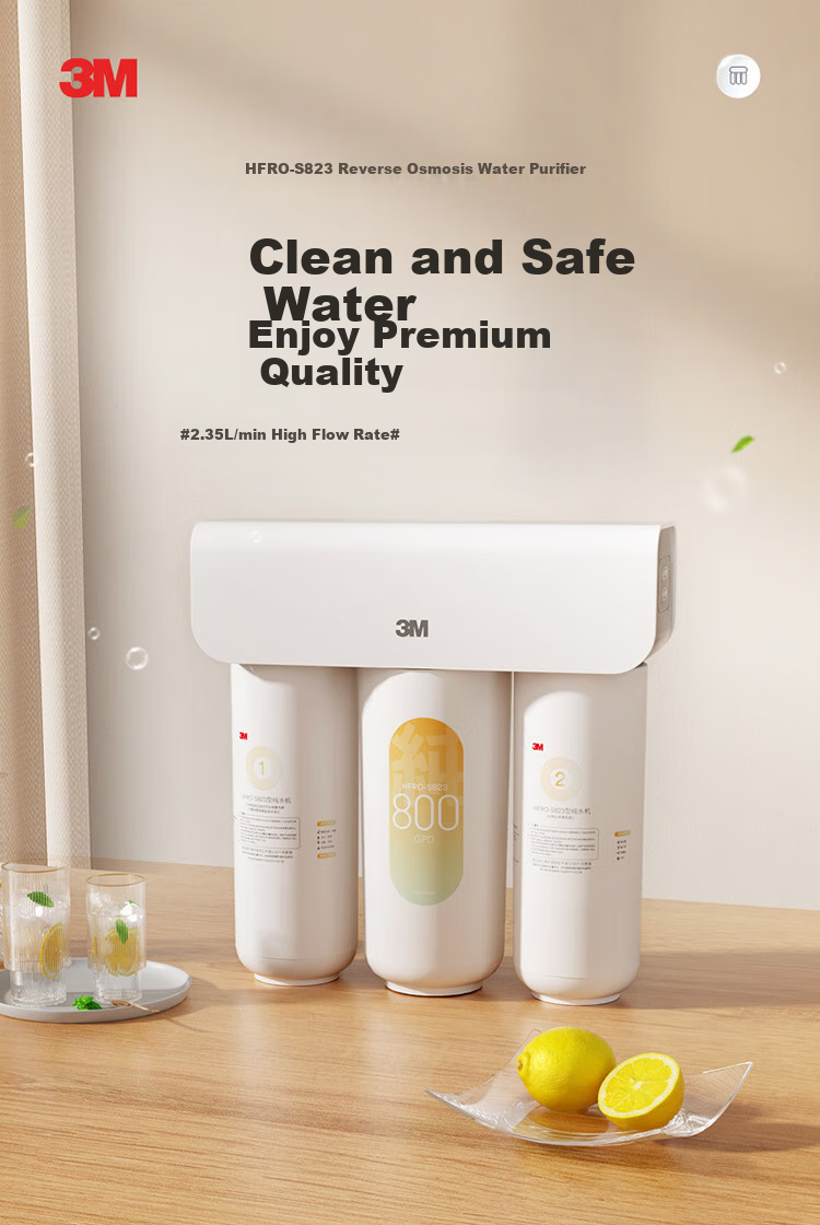 3M Under-Sink Water Purifier, Pure Water Machine HFRO-S823, Compressed Activated Carbon Rod Composite Filter Cartridge, HFRO-RW 1