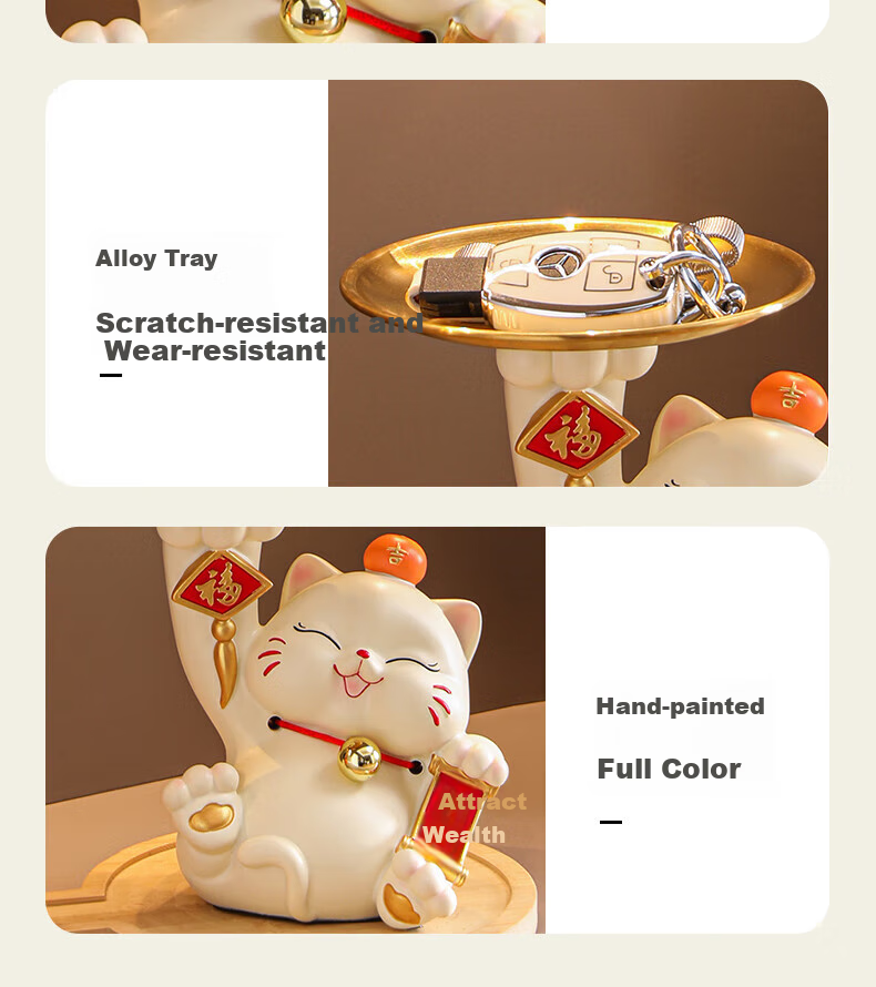 HUI XUAN LI Lucky Cat Money Tree Ornament for Office, Living Room, Entrance, New Chinese Style Sand Decoration, Housewarming Gift for New Store Opening 9