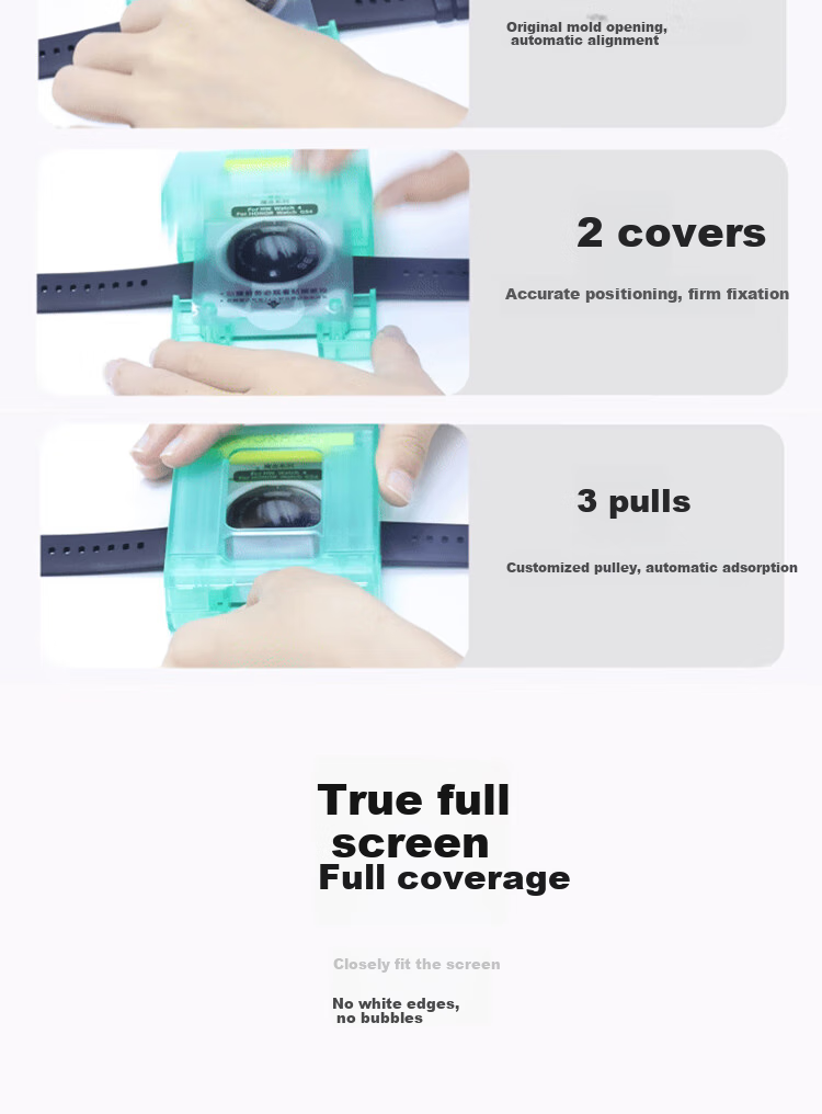 Mohou [2-Pack] Screen Protector for Huawei WATCH 4, Protective Film, Anti-Scratch, Shockproof, Wear-Resistant, Full Coverage Hydrogel Film, High Definition, Dust-Free Installation, Quick Application, Microcrystalline Soft Film 3