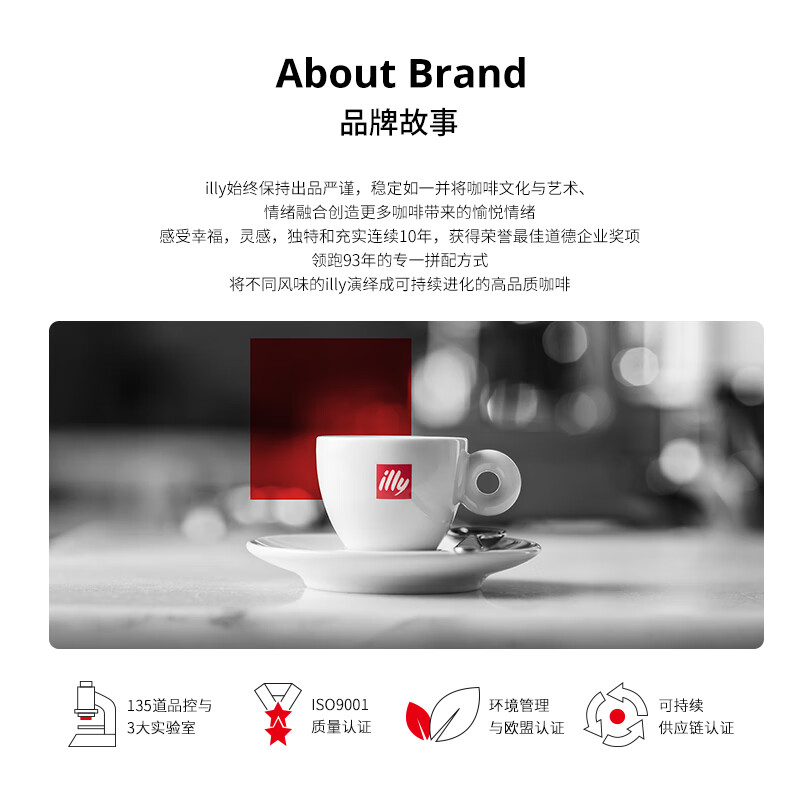 ILLY意利（illy）挂耳咖啡（深度烘焙）滤挂式焙炒咖啡粉45g/5片